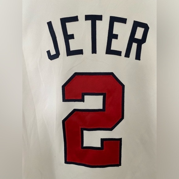 MLB '06 USA JETER 02 WORLD BASEBALL CLASSIC MAJESTIC White Jersey in XXL - Picture 9 of 15